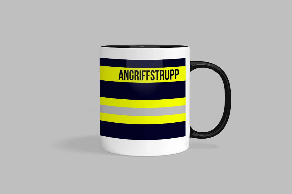 Feuerwehr-Tasse ’Angriffstrupp’ - Schwarz - Tasse