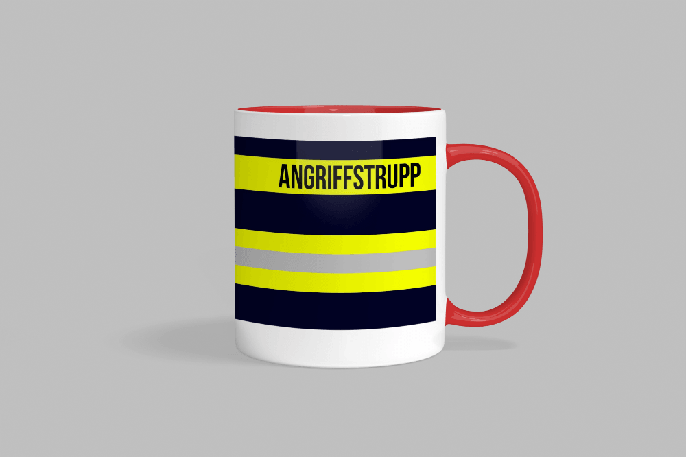 Feuerwehr-Tasse ’Angriffstrupp’ - Rot - Tasse