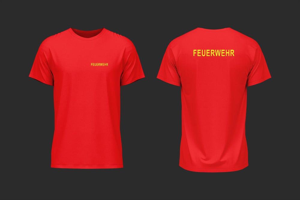 T-Shirt Feuerwehr Rot - unser günstiger Klassiker - XS / Neongelb - T-Shirt