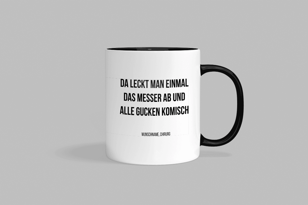 Fireandkisses Fun-Tasse ’Chirurg’ - Schwarz - Tasse