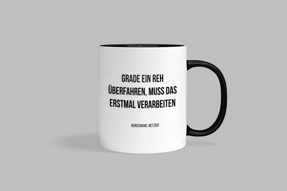 Fireandkisses Fun-Tasse ’Metzger’ - Schwarz - Tasse