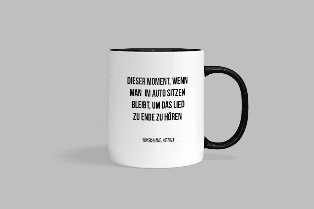 Fireandkisses Fun-Tasse ’Notarzt’ - Schwarz - Tasse