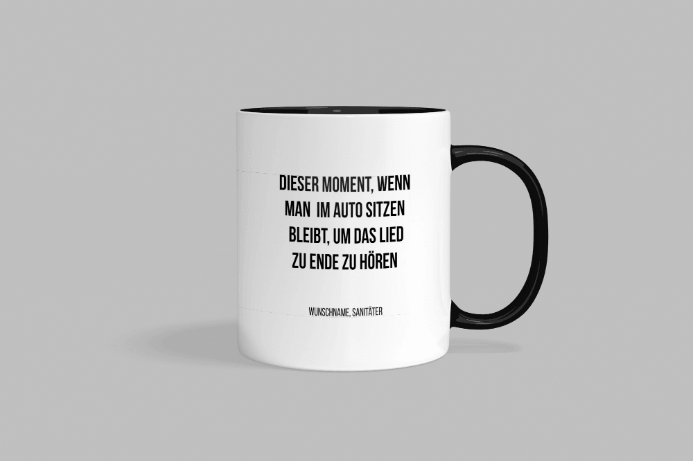 Fireandkisses Fun-Tasse ’Sanitäter’ - Schwarz - Tasse