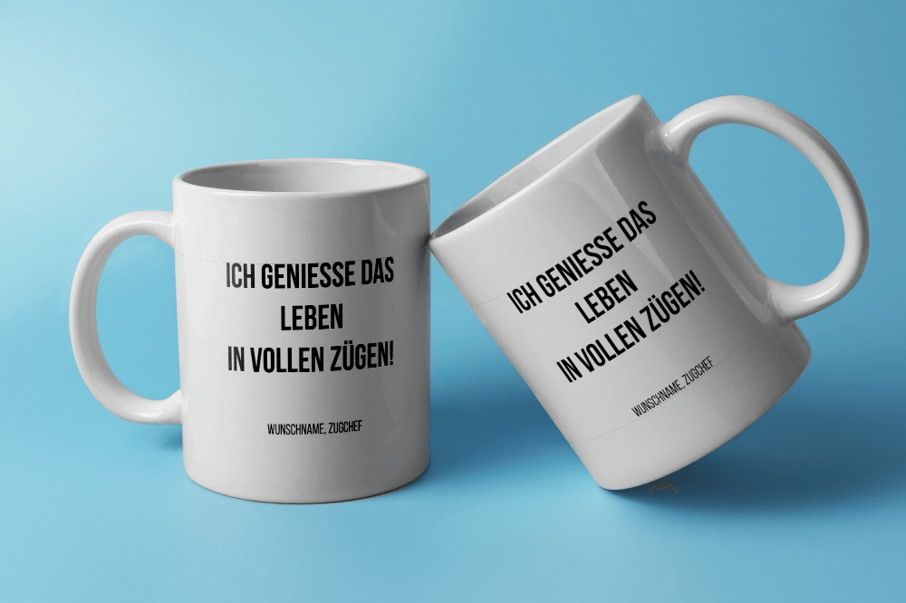 Fireandkisses Fun-Tasse ’Zugchef’ - Weiß - Tasse
