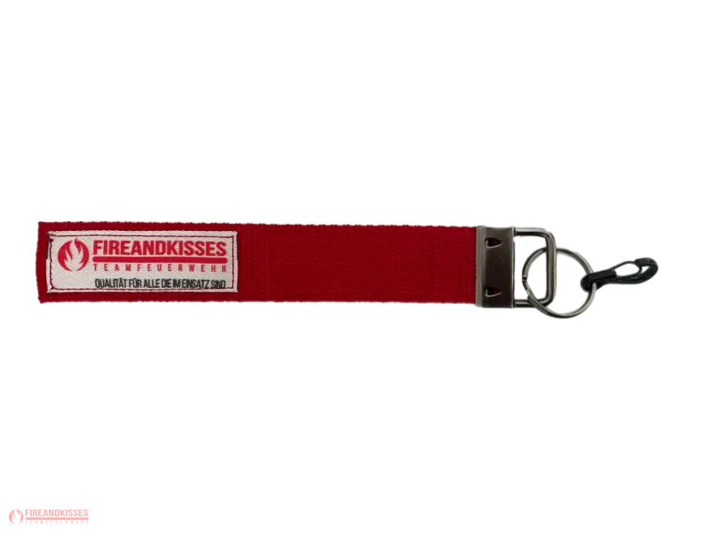 Atemschutzüberwachungsanhänger Fireandkisses – Hochwertiges Feuerwehr Gurtband | Robust & langlebig | Mit Karabiner