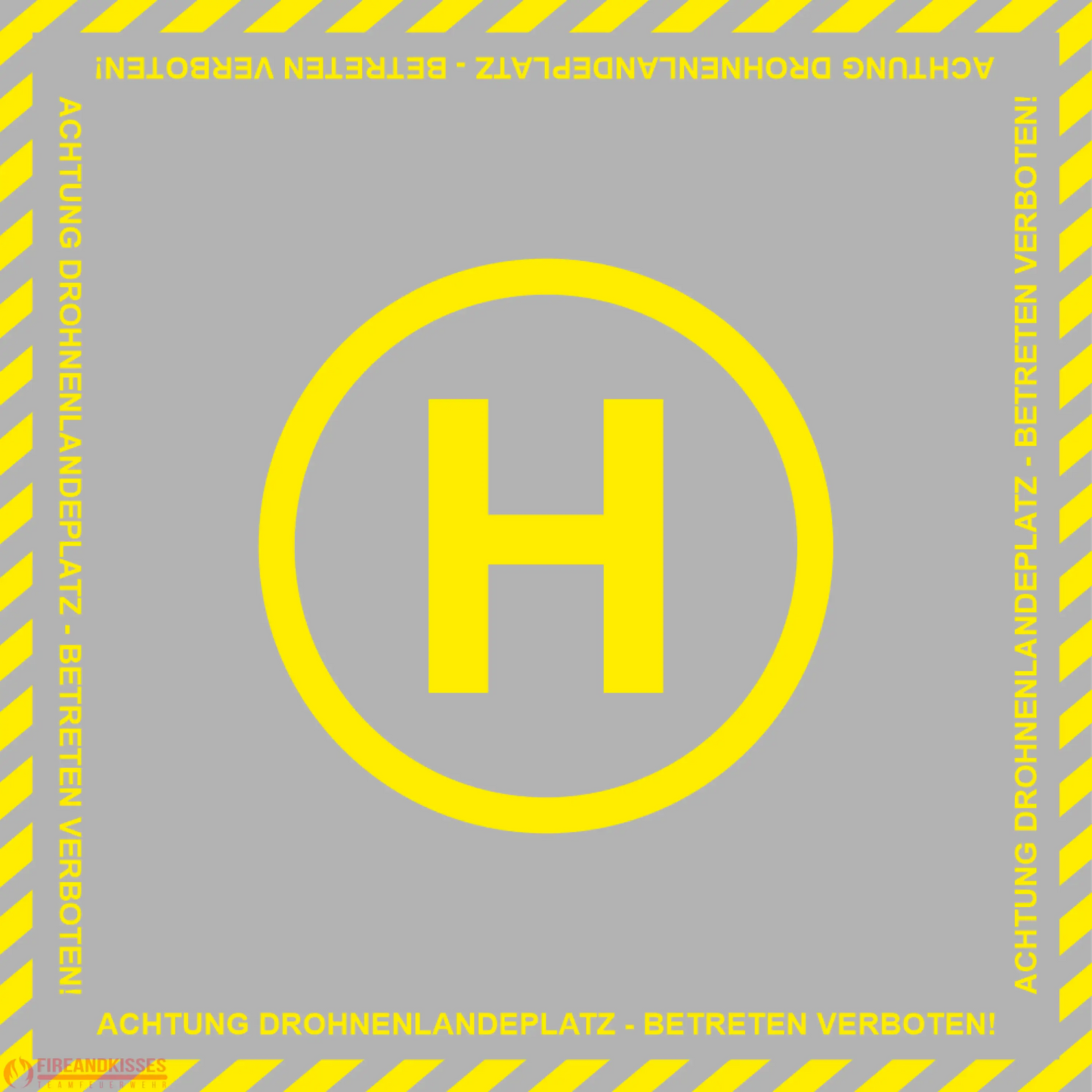 Drohnenlandeplatz ’hobby’ grau 100 x cm - ’hobby’