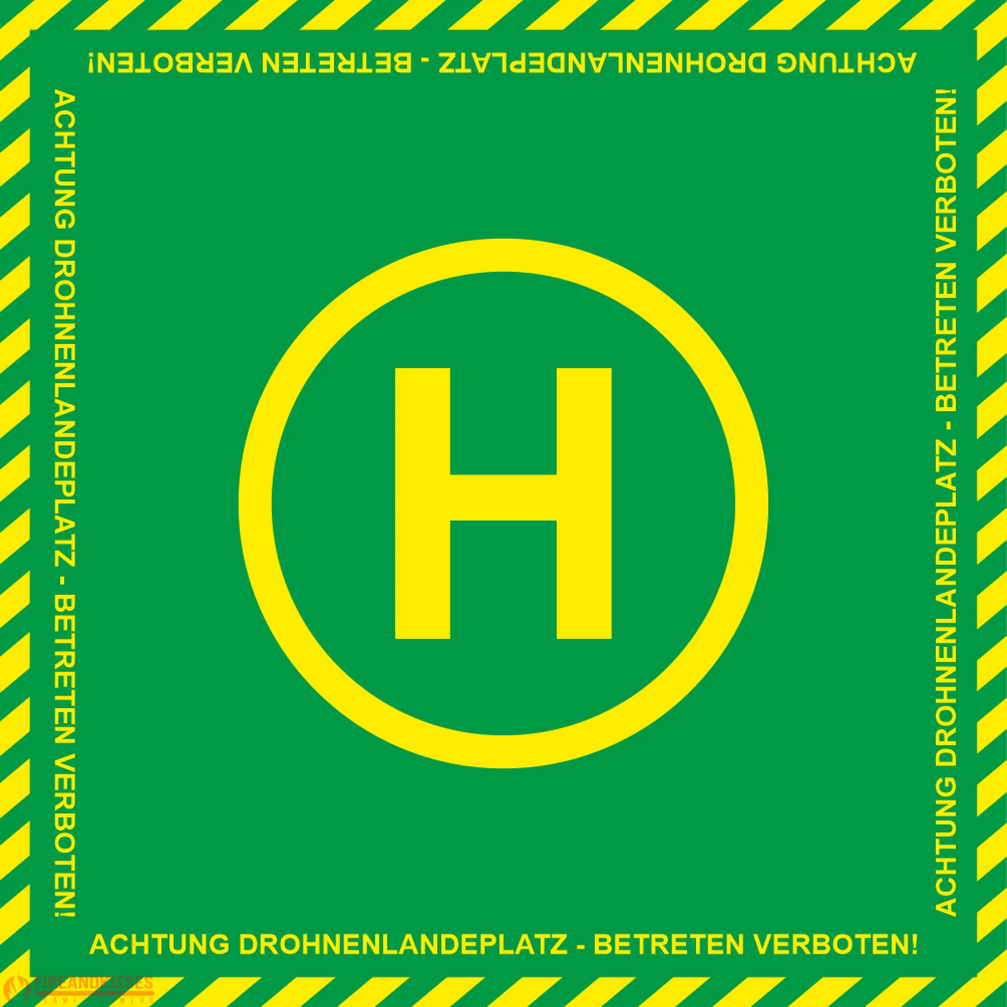 Drohnenlandeplatz ’hobby’ grün 100 x cm - ’hobby’