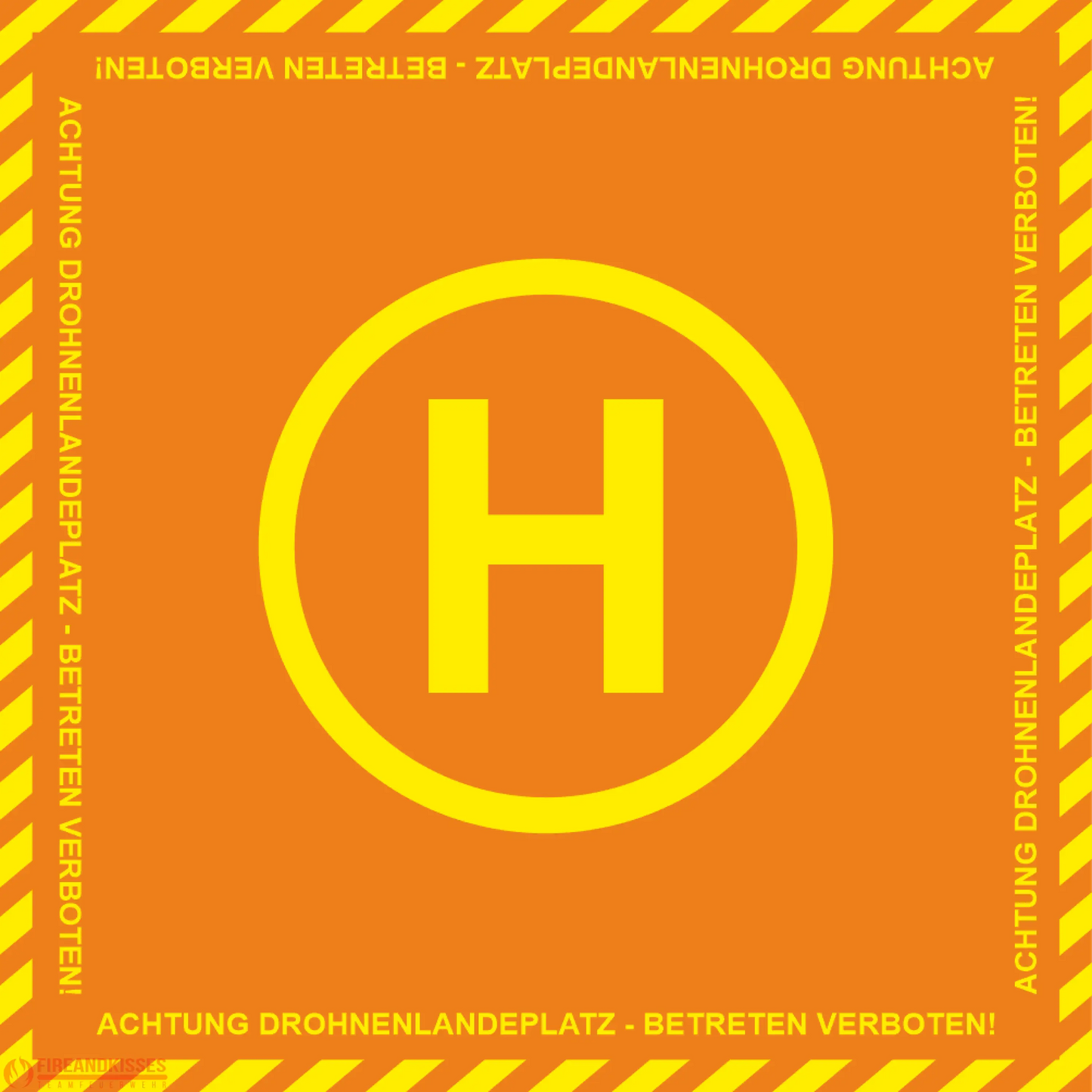 Drohnenlandeplatz ’hobby’ orange 100 x cm - ’hobby’