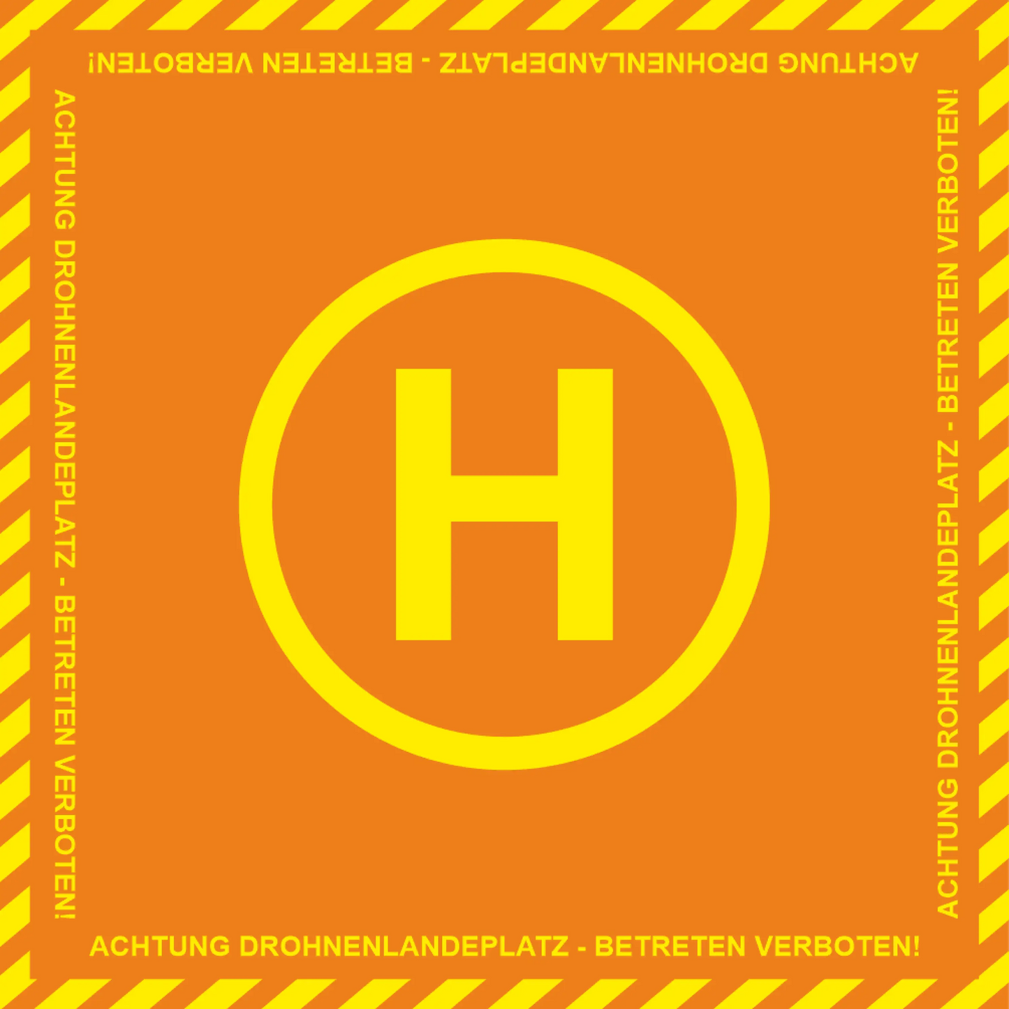 Drohnenlandeplatz ’hobby’ orange 100 x cm - ’hobby’