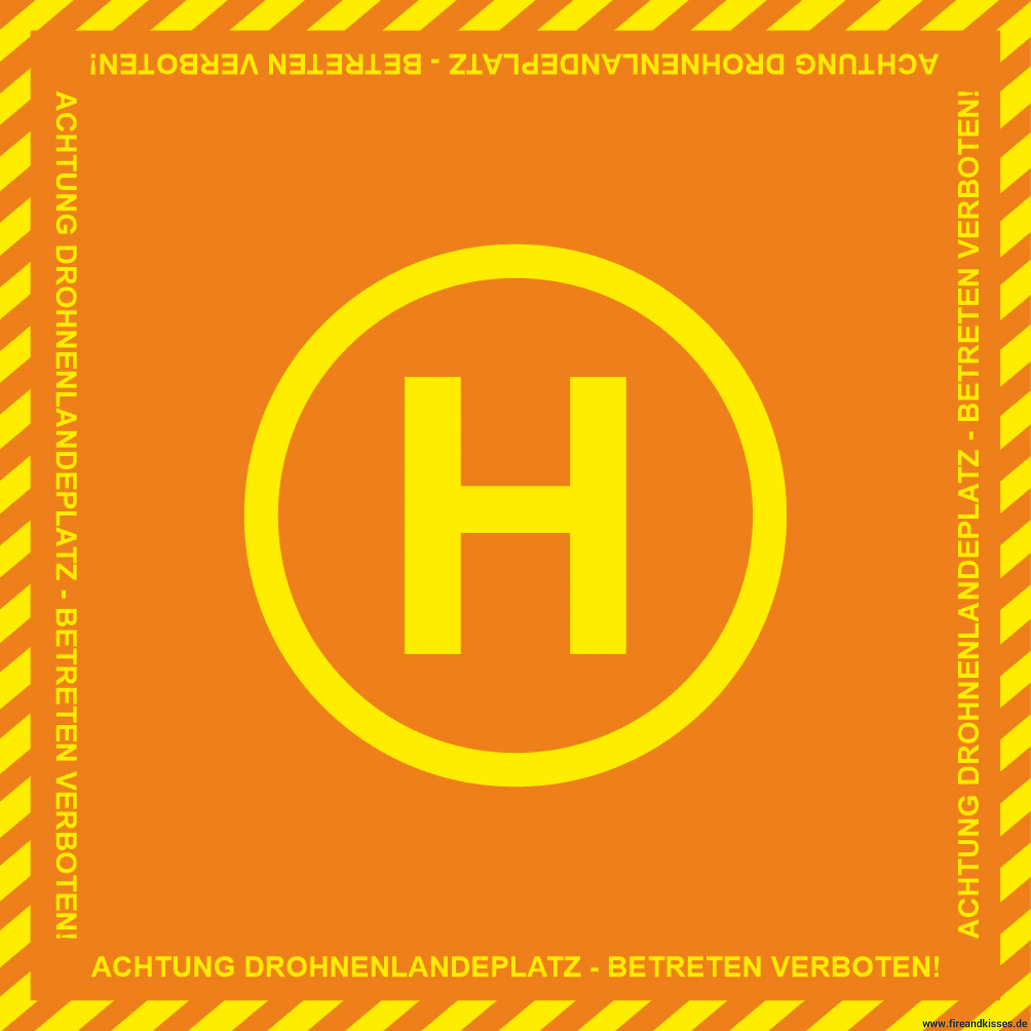 Drohnenlandeplatz ’hobby’ orange 100 x cm - ’hobby’