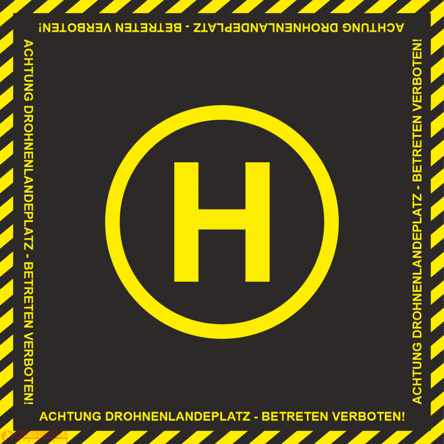 Drohnenlandeplatz ’hobby’ schwarz 100 x cm - ’hobby’