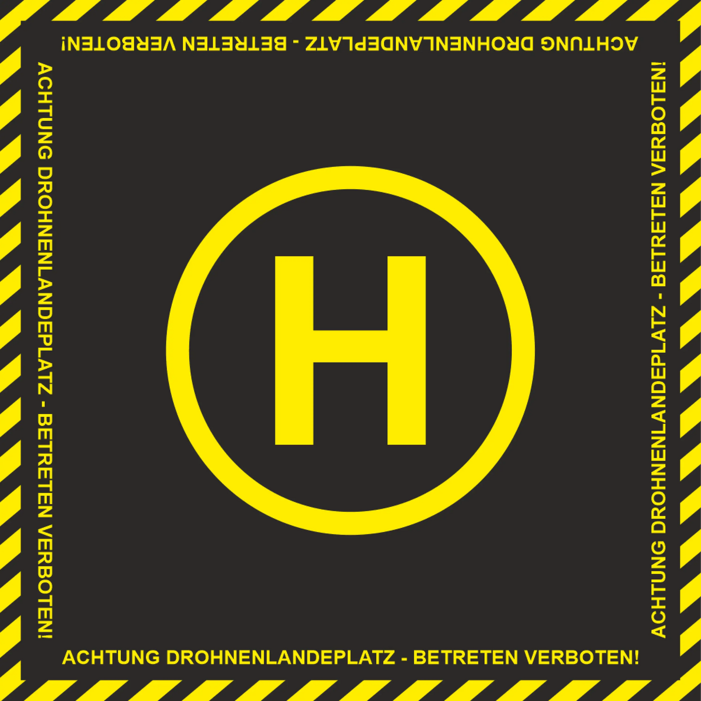 Drohnenlandeplatz ’hobby’ schwarz 100 x cm - ’hobby’
