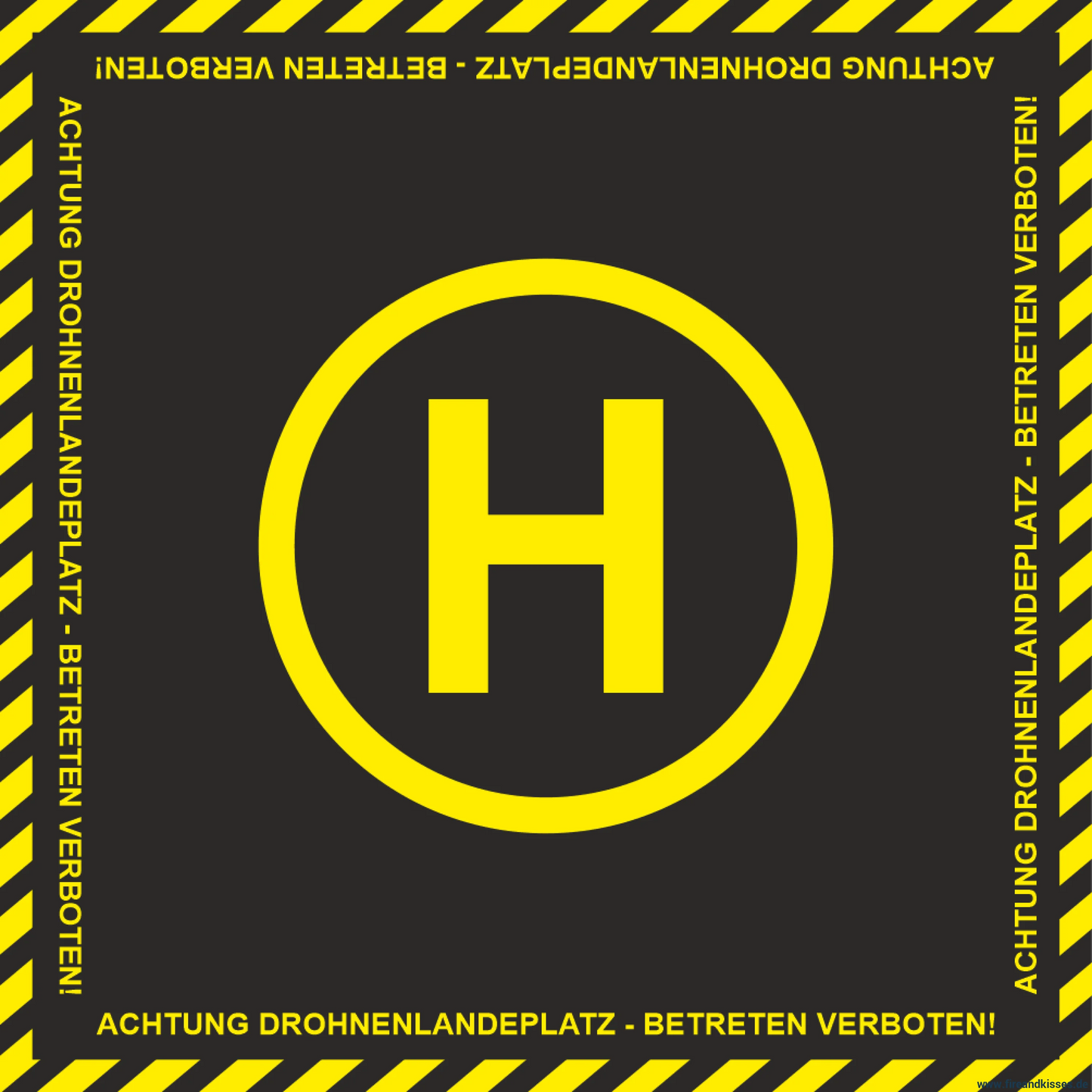 Drohnenlandeplatz ’hobby’ schwarz 100 x cm - ’hobby’