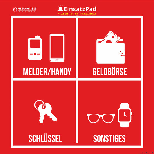 Einsatzpad – alles griffbereit im einsatzfall - rot - einsatzpad alles einsatzfall