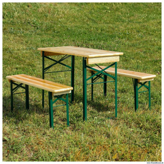 Festzeltgarnitur balkon 110cm - bierzeltgarnitur klappbar mit 2 bänken & tisch - kaufen - fireandkisses
