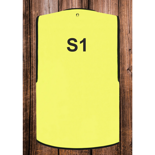 Feuerwehr stabsweste „command vest“ mit rückenaufdruck gelb - s1 / s - stabsweste „command vest“ rückenaufdruck