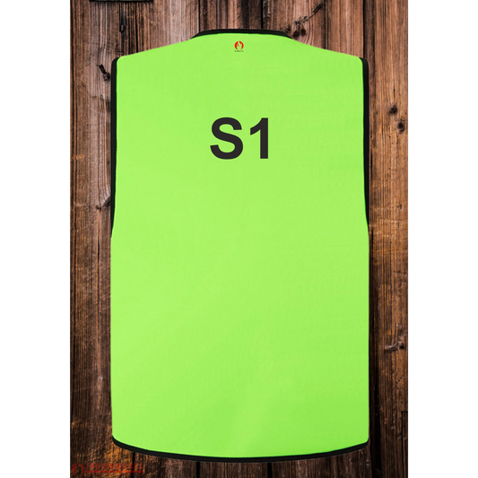 Feuerwehr stabsweste „command vest“ mit rückenaufdruck grün - s1 / s - stabsweste „command vest“ rückenaufdruck