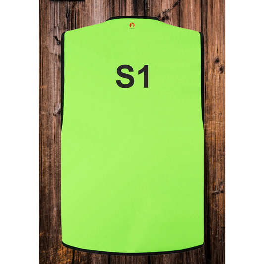 Feuerwehr stabsweste „command vest“ mit rückenaufdruck grün - s1 / s - stabsweste „command vest“ rückenaufdruck