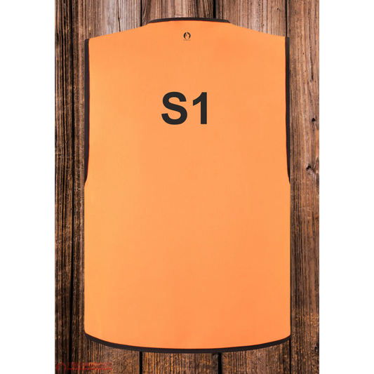 Feuerwehr stabsweste „command vest“ mit rückenaufdruck orange - s1 / s - stabsweste „command vest“ rückenaufdruck