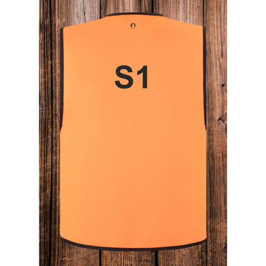 Feuerwehr stabsweste „command vest“ mit rückenaufdruck orange - s1 / s - stabsweste „command vest“ rückenaufdruck