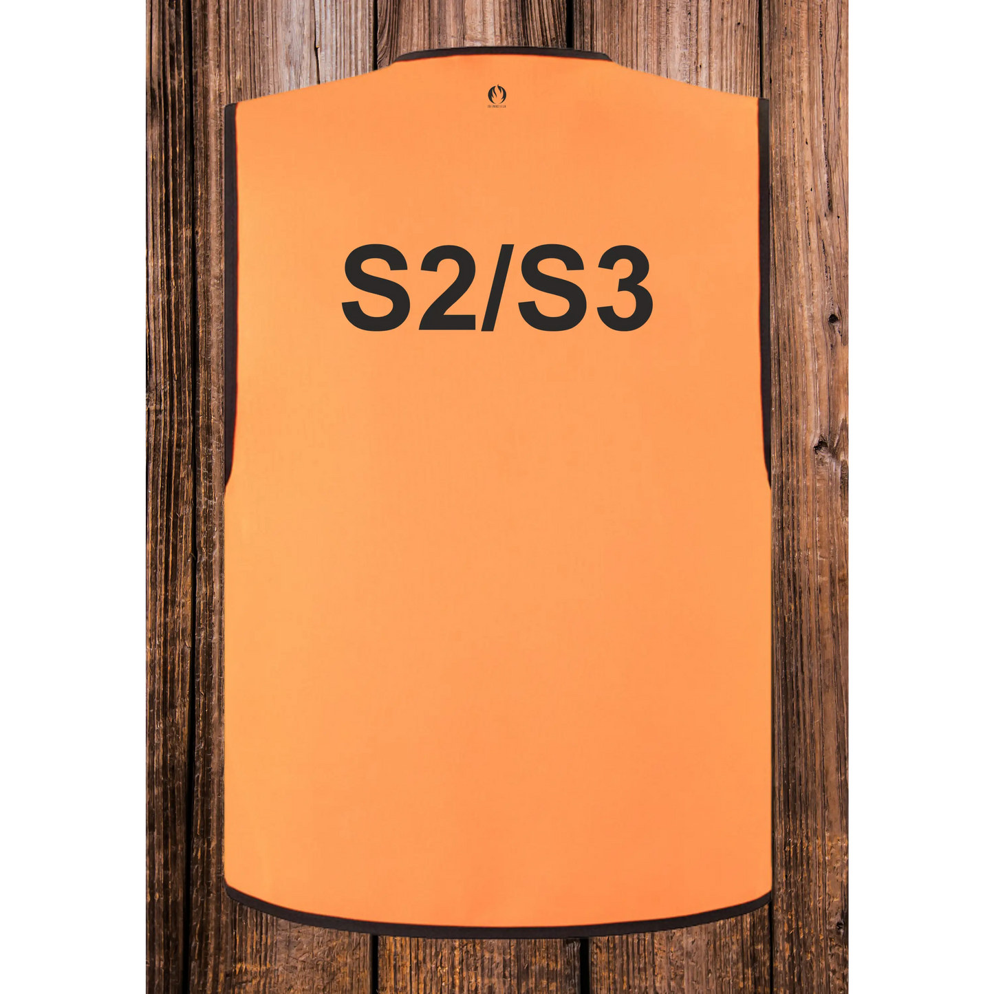 Feuerwehr stabsweste „command vest“ mit rückenaufdruck orange - s2/s3 / s - stabsweste „command vest“ rückenaufdruck