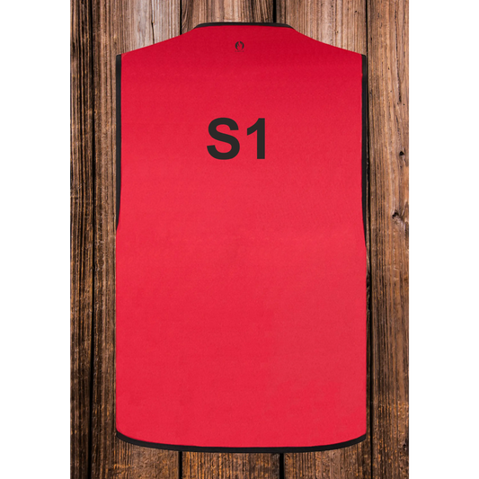 Feuerwehr stabsweste „command vest“ mit rückenaufdruck rot - s1 / s - stabsweste „command vest“ rückenaufdruck