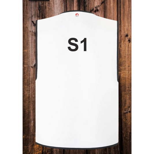 Feuerwehr stabsweste „command vest“ mit rückenaufdruck weiß - s1 / s - stabsweste „command vest“ rückenaufdruck