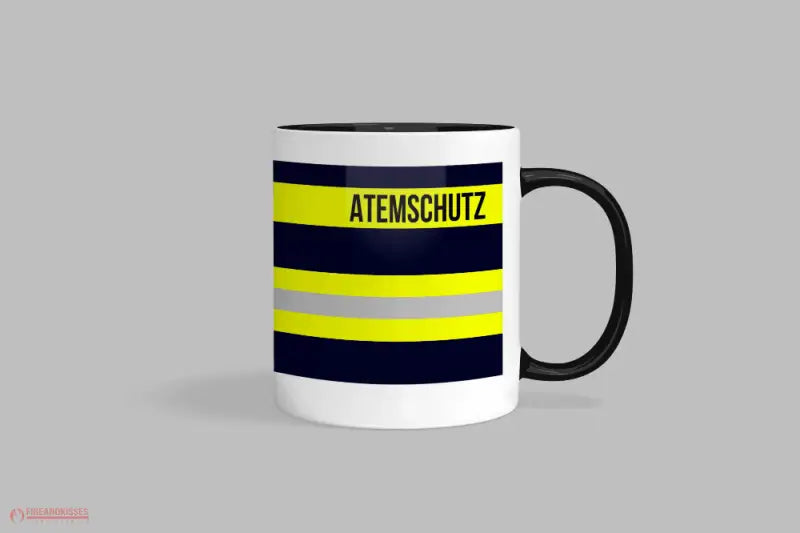Feuerwehr-Tasse ’Atemschutz’ - Schwarz - Tasse