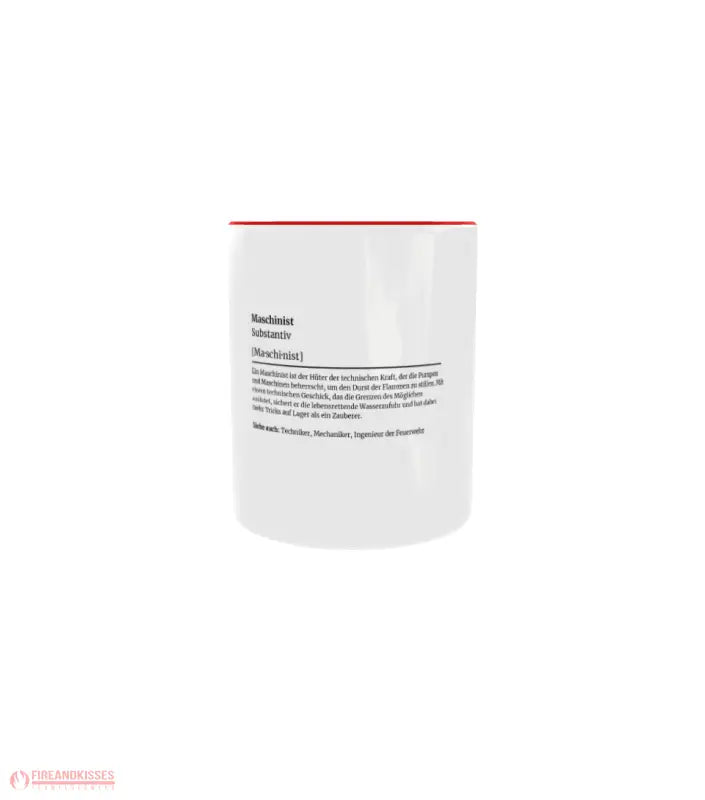 Feuerwehr-Tasse Definition Maschinist - Fireandkisses