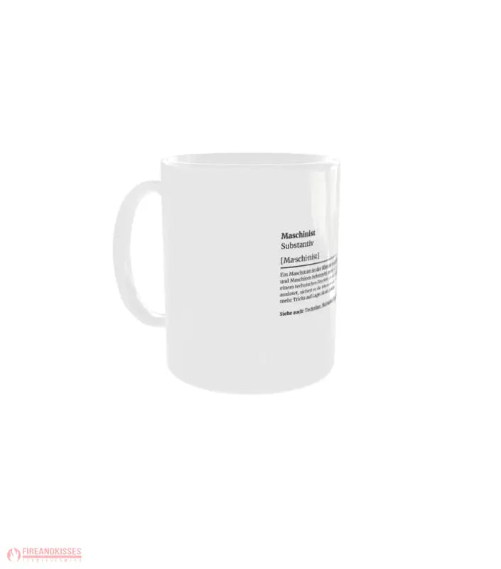 Feuerwehr-Tasse Definition Maschinist - Fireandkisses