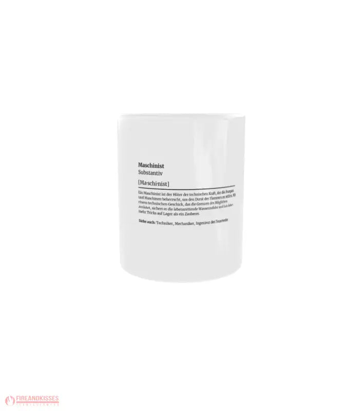Feuerwehr-Tasse Definition Maschinist - Fireandkisses