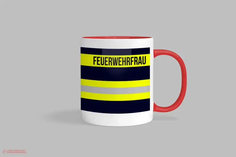 Feuerwehr-Tasse ’Feuerwehrfrau’ - Rot - Tasse