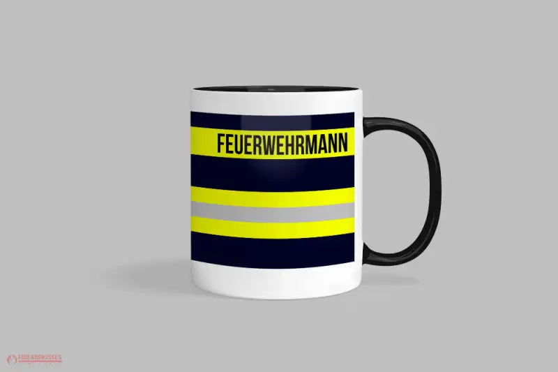 Feuerwehr-Tasse ’Feuerwehrmann’ - Schwarz - Tasse