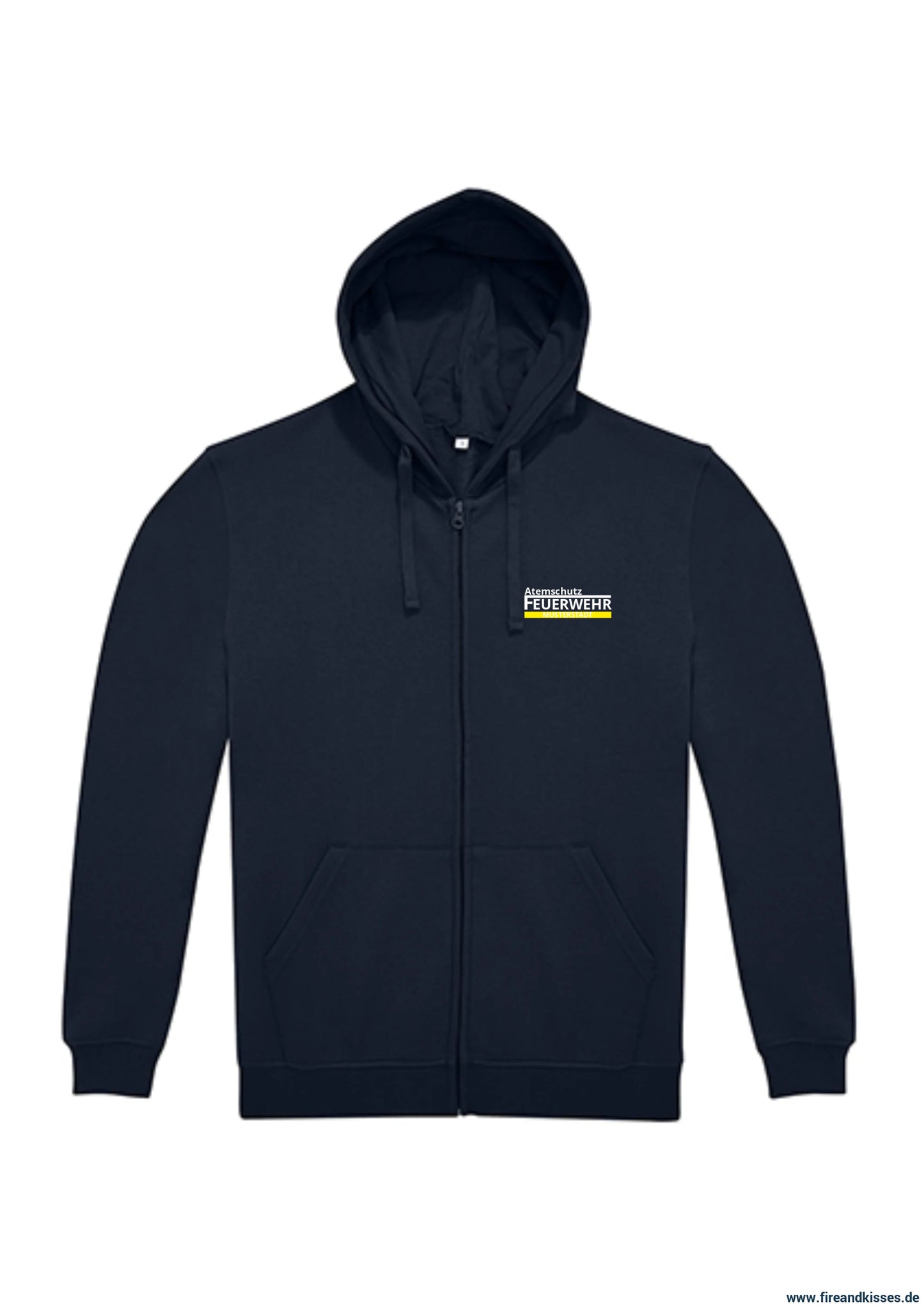 Feuerwehr zip-hoodie – deine agt-wechselkleidung mit wunsch-ortsname - zip-hoodie deine agt-wechselkleidung