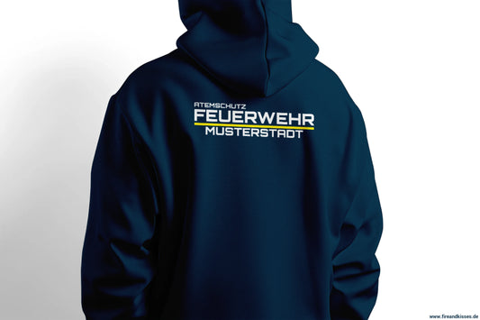 Feuerwehr zip-hoodie – deine agt-wechselkleidung mit wunsch-ortsname - zip-hoodie deine agt-wechselkleidung