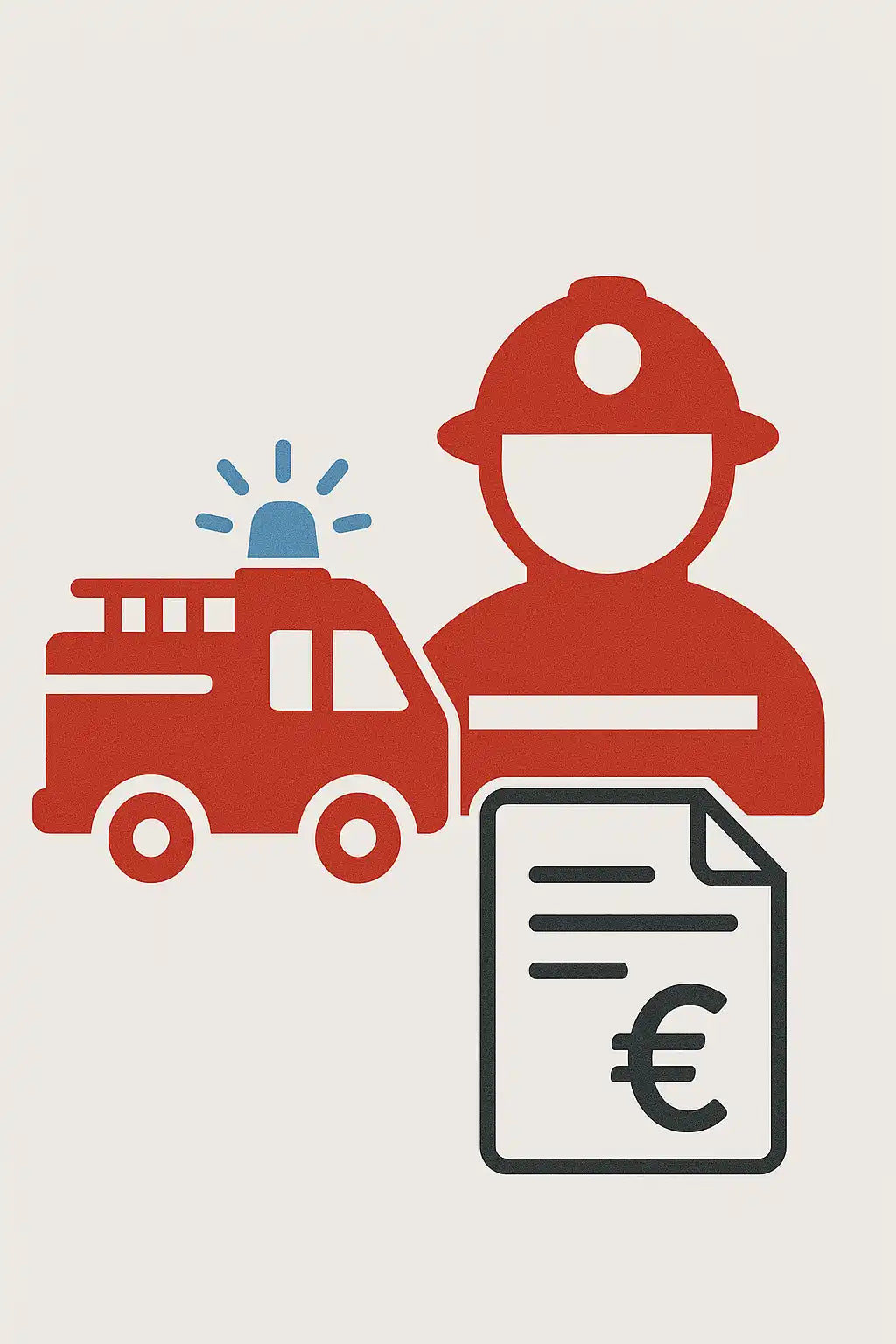 Kosten-Icon für Feuerwehrleute.