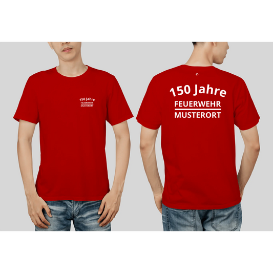 Fireandkisses feuerwehr-jubiläums-t-shirt – xxx jahre deine feuerwehr! - rot / xs - feuerwehr-jubiläums-t-shirt xxx