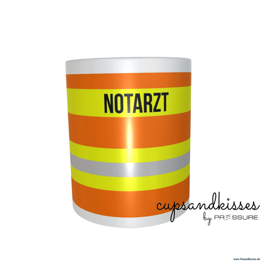 Fireandkisses feuerwehr-tasse „notarzt“ - tasse notarzt | keramik 0,3l spülmaschinenfest