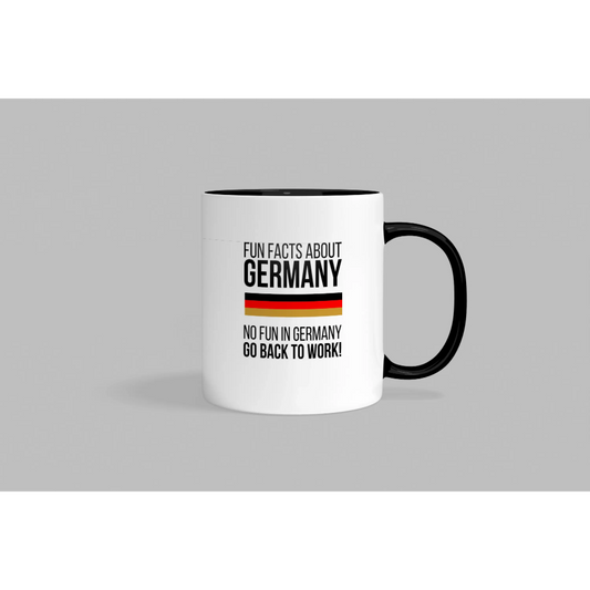 Fireandkisses fun-tasse „fun facts about germany“ - schwarzer henkel & rand - tasse fun-tasse „fun facts germany“
