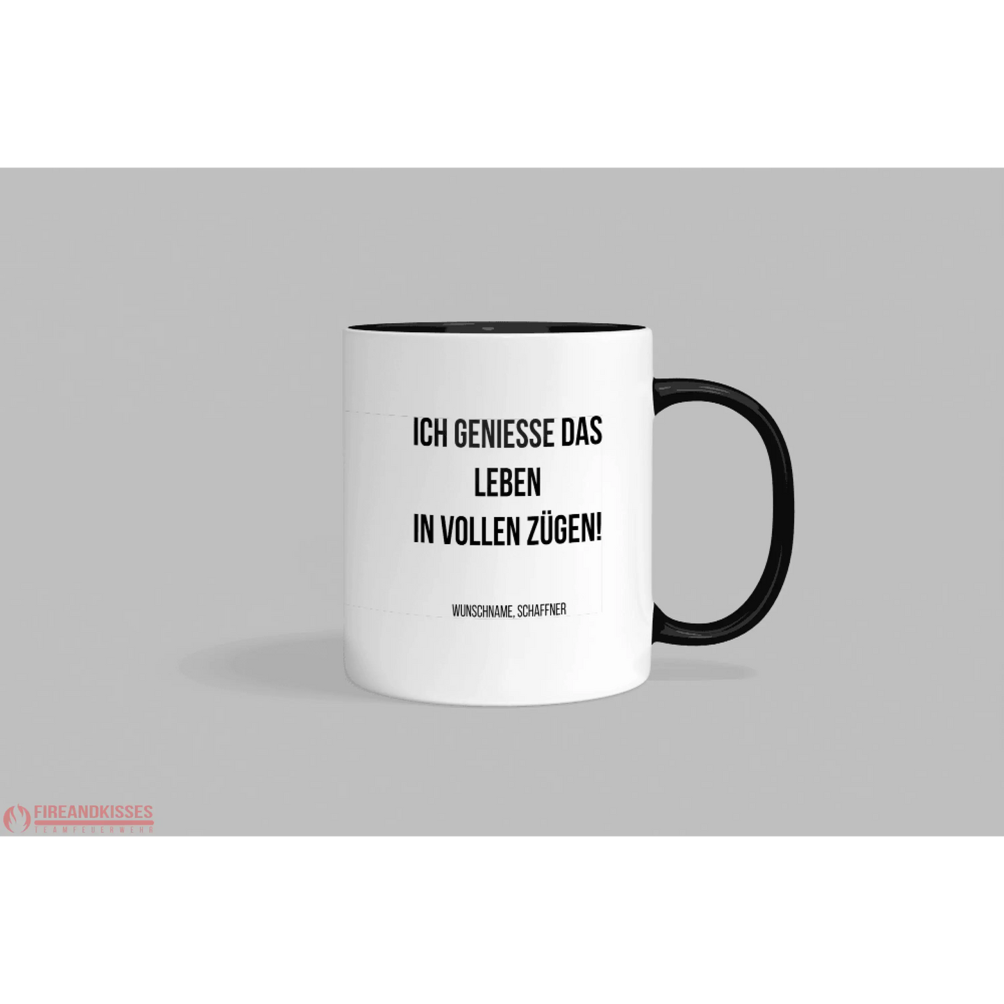 Fireandkisses Fun-Tasse ’Schaffner’ - Schwarz - Tasse