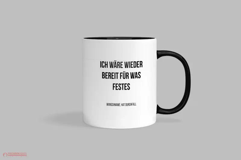 Fireandkisses Fun-Tasse ’Was festes’ - Schwarz - Tasse