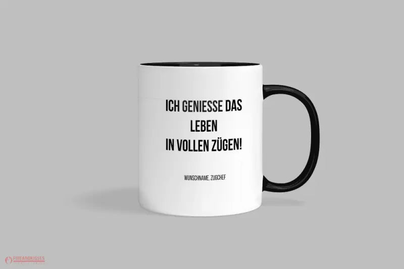 Fireandkisses Fun-Tasse ’Zugchef’ - Schwarz - Tasse