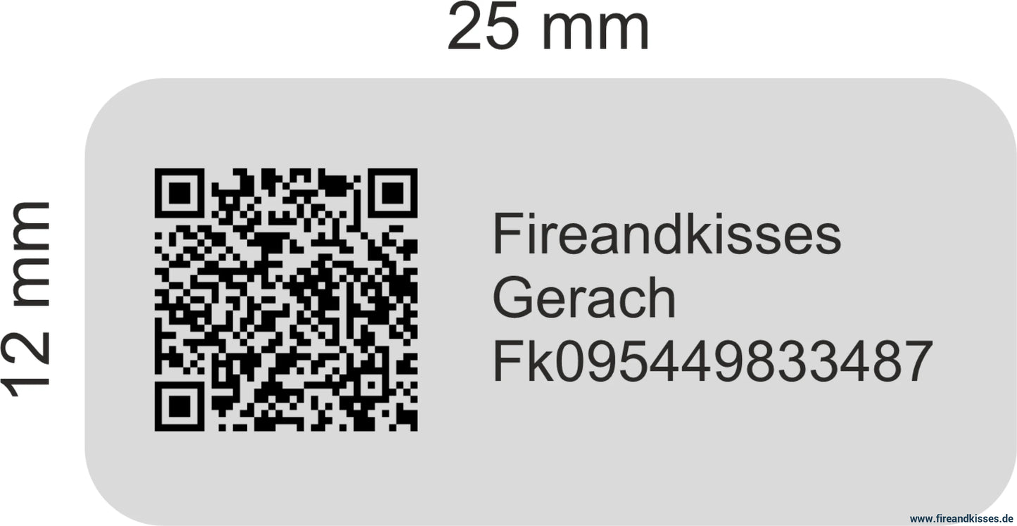 Fireandkisses pet-polyesteretiketten 25,4 × 12,7 mm – silber extrem haftend - pet-polyesteretiketten