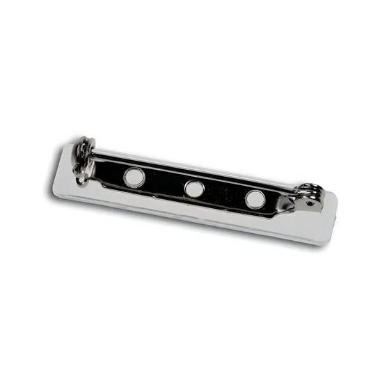 Individuelles aluminium-namensschild mit sicherheitsnadel - namensschild aluminium-namensschild