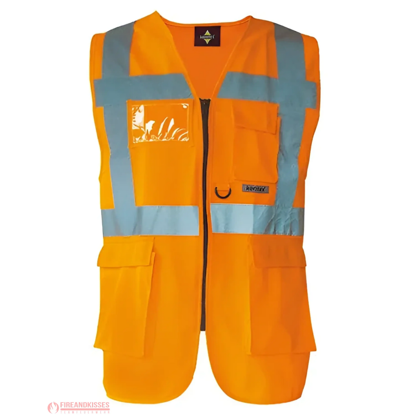 Korntex multifunktionsweste ’berlin’ mit oder ohne aufdruck - orange (en iso 20471) / s (ca. 100 cm umfang)