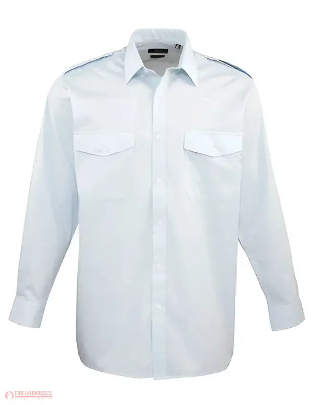 Langarm-Feuerwehrhemd Light Blue – Klassisch. Einsatzbereit. Pflegeleicht.