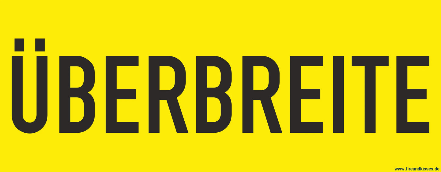 Magnetschild „überbreite“ – 800 × 300 mm - „überbreite“