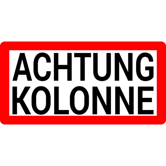 Magnetschilder-set „kolonnenfahrt“ – 3-teilig - magnetschilder-set „kolonnenfahrt“