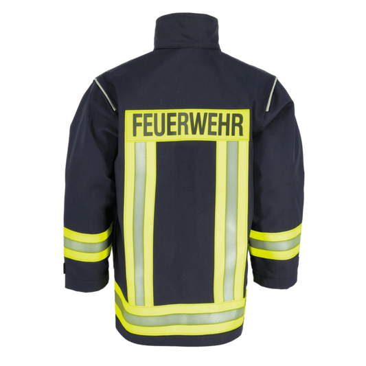 Nti kinderfeuerwehr jacke – schwarzblau | gelb/silber/gelb - hose | feuerwehrhose für kinder fireandisses