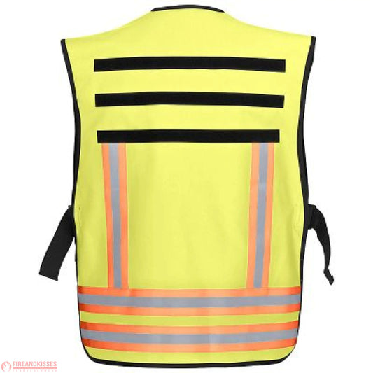 Pacotex® funktionsweste – leuchtgelb mit rot-silber-rot reflexband - pacotex® funktionsweste leuchtgelb